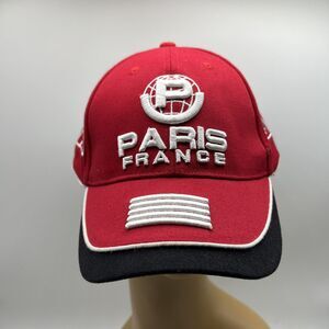 CTD Cap Hats Mens OS Red Paris France Adjustable Trucker Hat